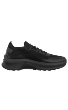 Calvin Klein Chunky Runner Lace Up Sock Knit Triple Black YM0YM01457 0GJ (CK726-a) sports shoes