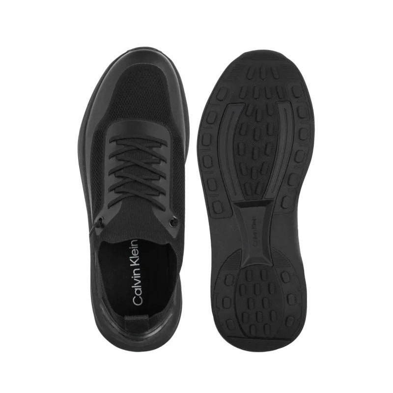 Calvin Klein Chunky Runner Lace Up Sock Knit Triple Black YM0YM01457 0GJ (CK726-a) sporta apavi
