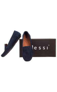 Nessi Granatowe Zamsz 17130 19 (NE55-f) batai