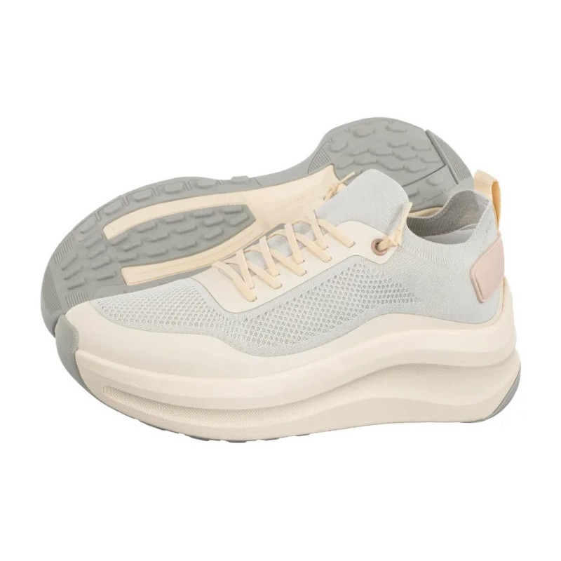 Calvin Klein Chunky Runner Lace Up Sock Knit Vaporous White/Light Cashew YW0YW02033 PF6 (CK725-a) shoes