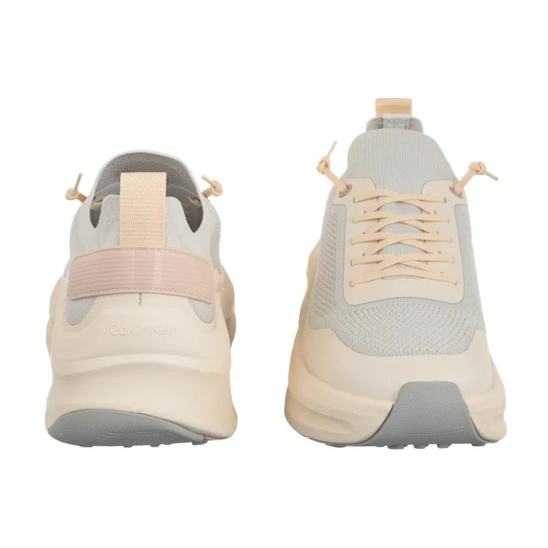 Calvin Klein Chunky Runner Lace Up Sock Knit Vaporous White/Light Cashew YW0YW02033 PF6 (CK725-a) bateliai