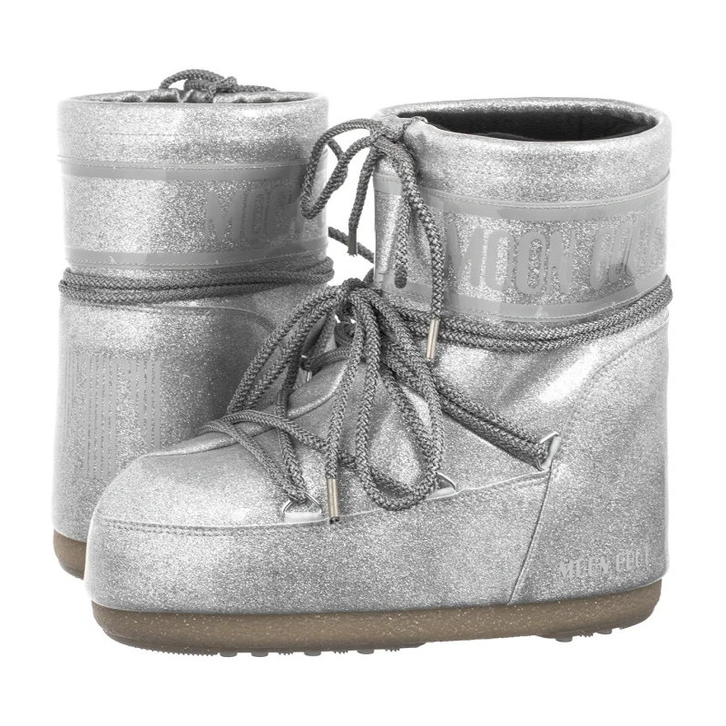 Moon Boot Icon Low Glitter Silver 1409440 H001 (MB66-b) shoes