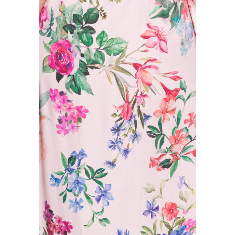 S405 Sukienka kopertowa maksi we wzór - model 1