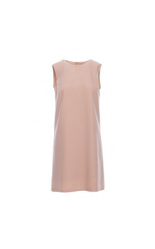 S408 Sukienka bez rękawów - beżowa