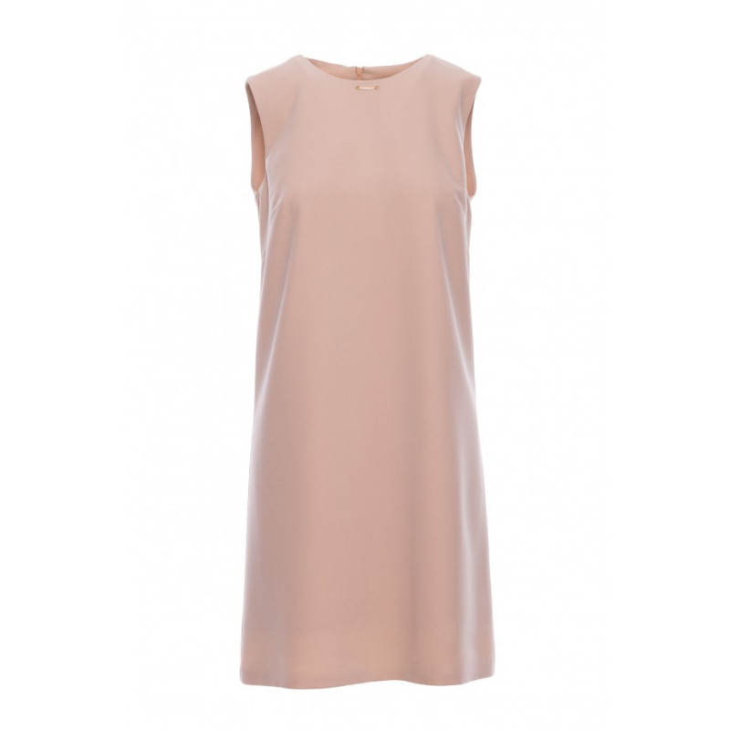 S408 Sukienka bez rękawów - beżowa