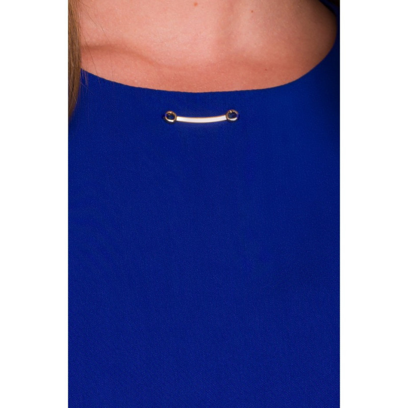 S408 Sukienka bez rękawów - chabrowa