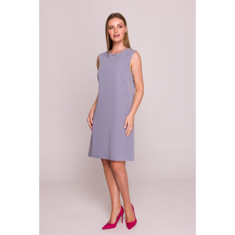 S408 Sukienka bez rękawów - gołębi