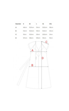 S411 Sukienka z żabotem - niebieska