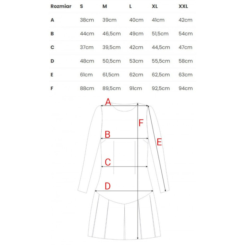M872 Sukienka z kontrafałdami - bordowa