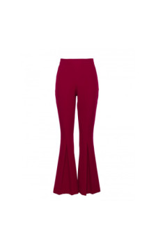 M874 Spodnie dzwony - bordowe