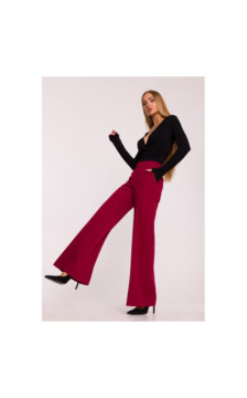 M875 Spodnie z szerokimi nogawkami - bordowe