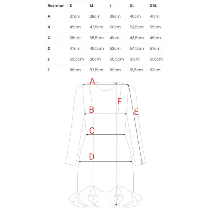 M880 Sukienka z falbankami - bordowa
