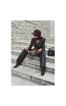 M883 Kombinezon denim - grafitowy