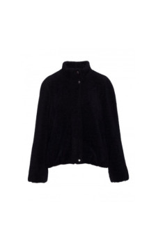 M885 Kurtka z płaszczowej dzianiny - czarna