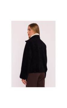 M885 Kurtka z płaszczowej dzianiny - czarna