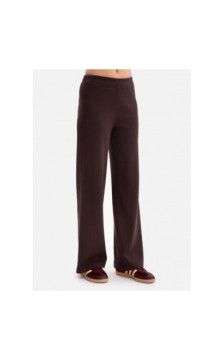 B300 Spodnie z dzianiny prążkowanej - gorzka czekolada