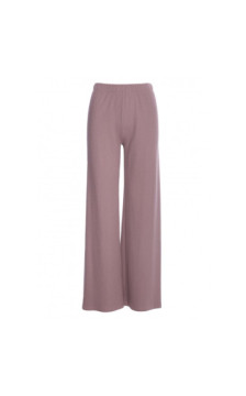 B300 Spodnie z dzianiny prążkowanej - kakaowe