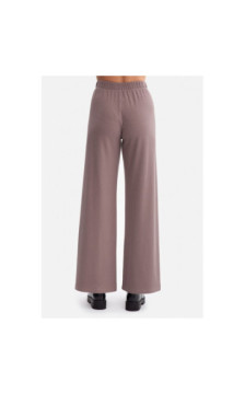 B300 Spodnie z dzianiny prążkowanej - kakaowe