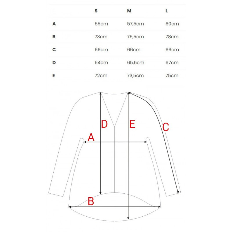 B304 Bluzka dzianinowa z dekoltem V - gorzka czekolada