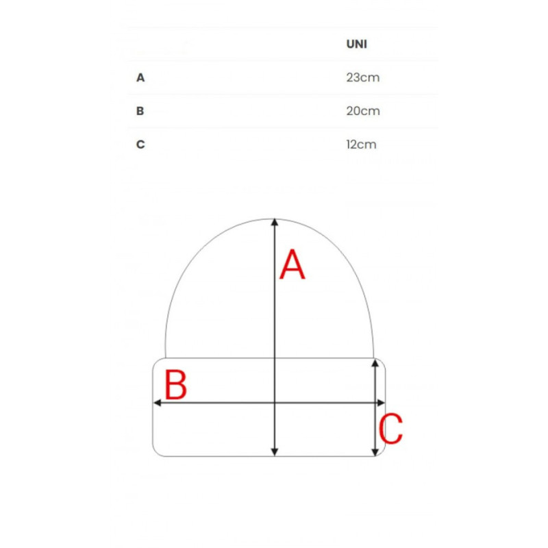 M895 Czapka splot prążkowany - ecru