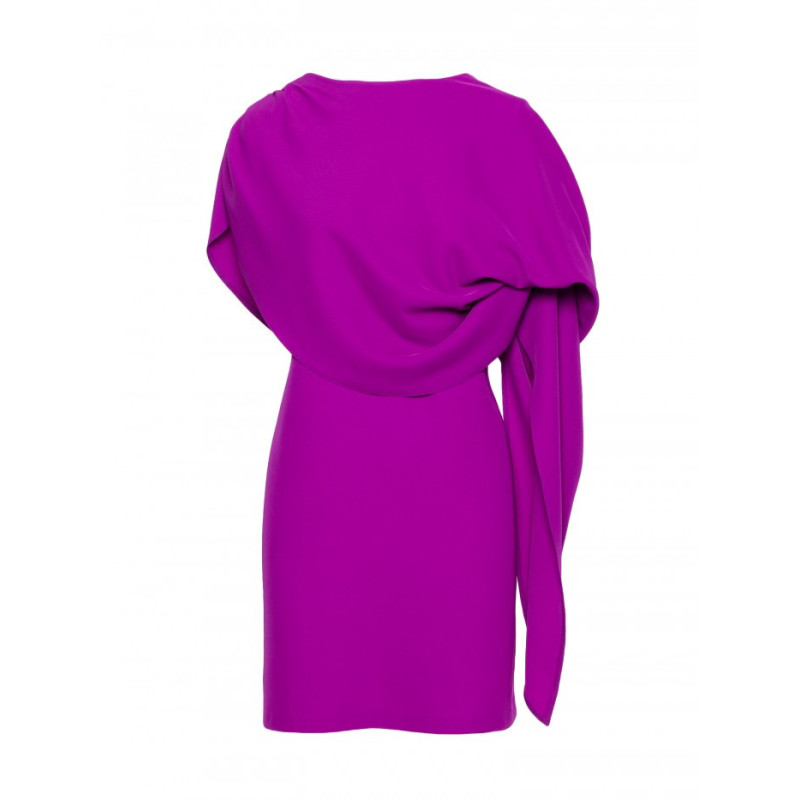 S423 Sukienka z peleryną - lawendowa