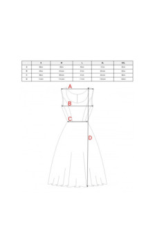 S424 Sukienka rozkloszowana - bordowa