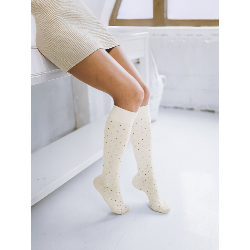 Milena kokvilnas zeķes līdz ceļiem