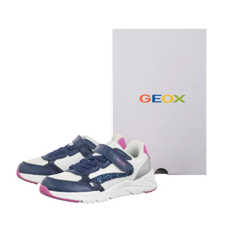 Geox J Loftus A - Gbk+Nylon White/Dk Royal J46M2A 0FU54 C1Z4R (GE204-b) spordijalatsid