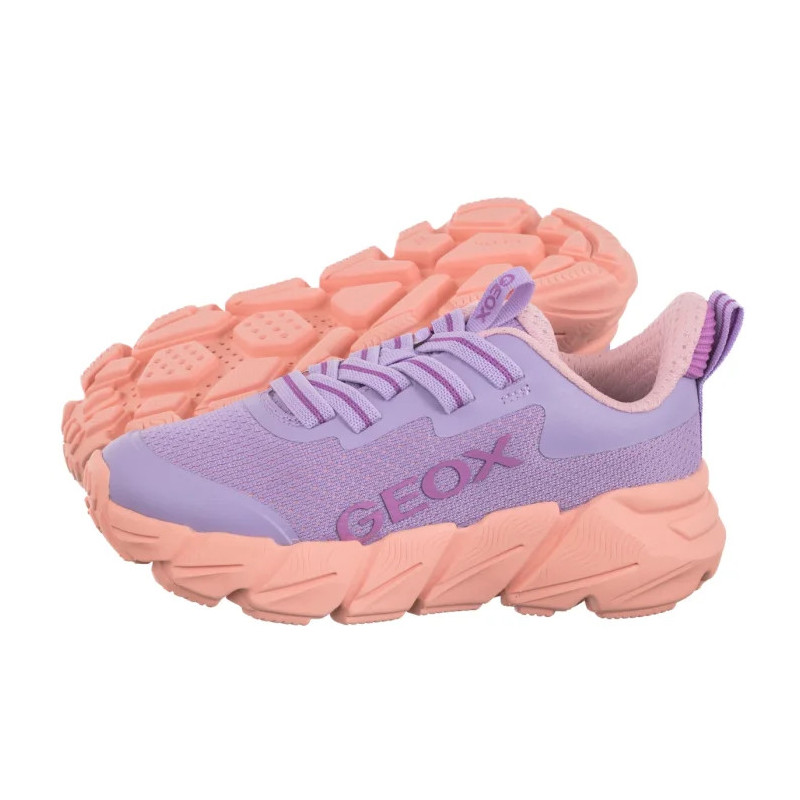 Geox J Flexyper Fast A - Mesh+Trans Lilac/Lt Coral J55N5A 0149J C8R7Q (GE248-a) sports shoes