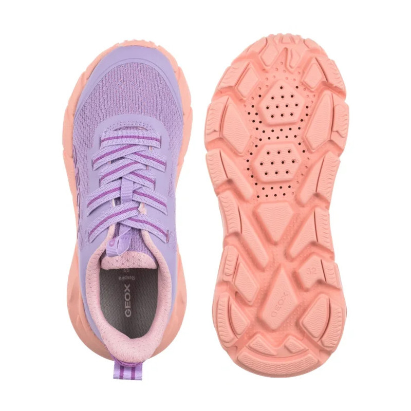 Geox J Flexyper Fast A - Mesh+Trans Lilac/Lt Coral J55N5A 0149J C8R7Q (GE248-a) sporta apavi