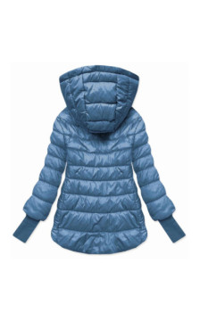 LONG JACKET WITH HOOD BLACK (PM7231) striukė