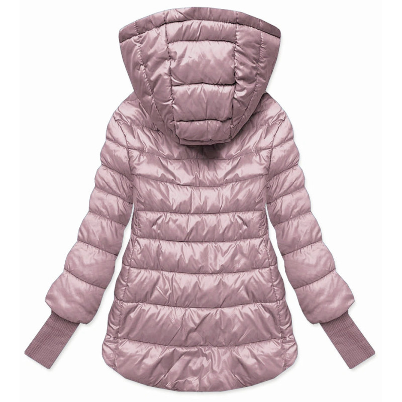 LONG JACKET WITH HOOD BLACK (PM7231) striukė