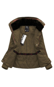 SHORT QUILTED JACKET BROWN (WZ105) striukė