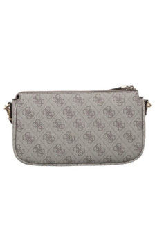 Guess Noelle II Dbl Pouch Crossbody HWBG96 72710 Dark Taupe Logo  (GU758-c) rokassoma