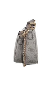 Guess Noelle II Dbl Pouch Crossbody HWBG96 72710 Dark Taupe Logo  (GU758-c) rokassoma