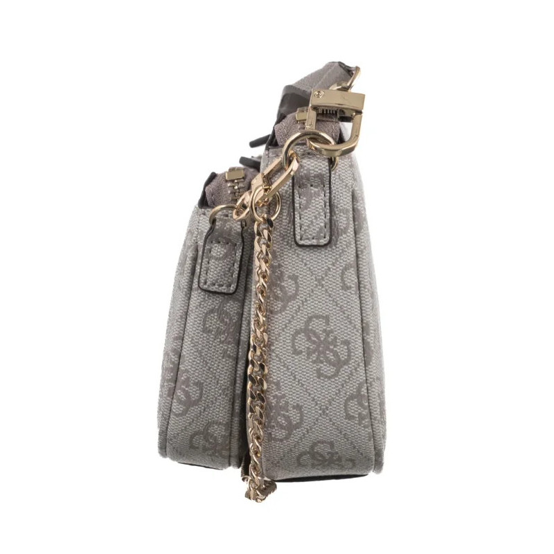 Guess Noelle II Dbl Pouch Crossbody HWBG96 72710 Dark Taupe Logo  (GU758-c) rankinė