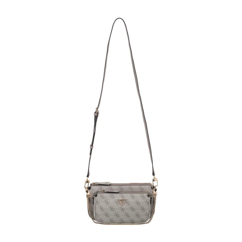Guess Noelle II Dbl Pouch Crossbody HWBG96 72710 Dark Taupe Logo  (GU758-c) rankinė