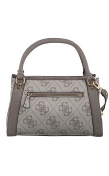 Guess Karnilla Logo Gfriend Satchel HWOS99 01060 Dark Taupe Logo (GU852-a) rokassoma