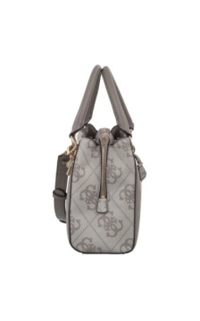 Guess Karnilla Logo Gfriend Satchel HWOS99 01060 Dark Taupe Logo (GU852-a) rokassoma