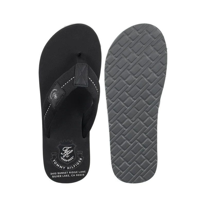 Tommy Hilfiger Patch Hilfiger Beach Sandal Black FM0FM05804 BDS (TH1440-a) kingad