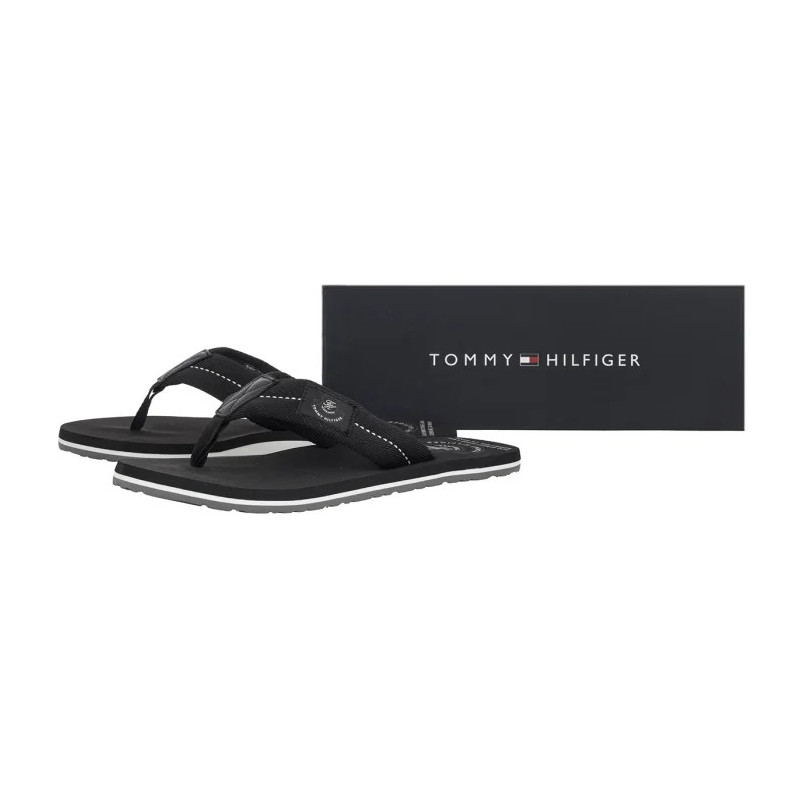 Tommy Hilfiger Patch Hilfiger Beach Sandal Black FM0FM05804 BDS (TH1440-a) apavi