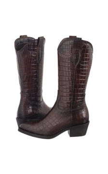 Tamaris Brązowe 1-25706-43 397 Brown Croco (TM502-a) kurpes