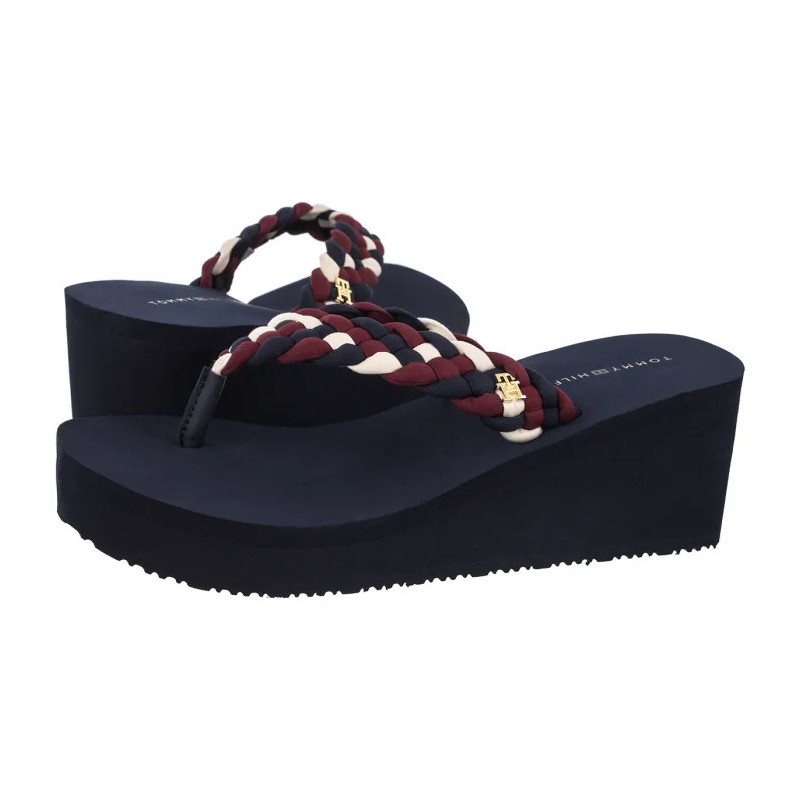 Tommy Hilfiger TH Wedge Braided Summer Sandal Rwb FW0FW09198 0GY (TH1441-a) kurpes