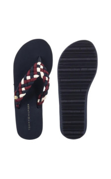 Tommy Hilfiger TH Wedge Braided Summer Sandal Rwb FW0FW09198 0GY (TH1441-a) shoes