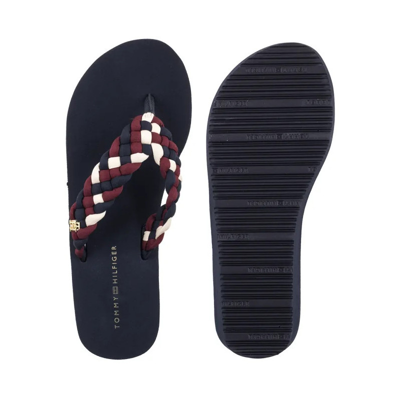 Tommy Hilfiger TH Wedge Braided Summer Sandal Rwb FW0FW09198 0GY (TH1441-a) shoes