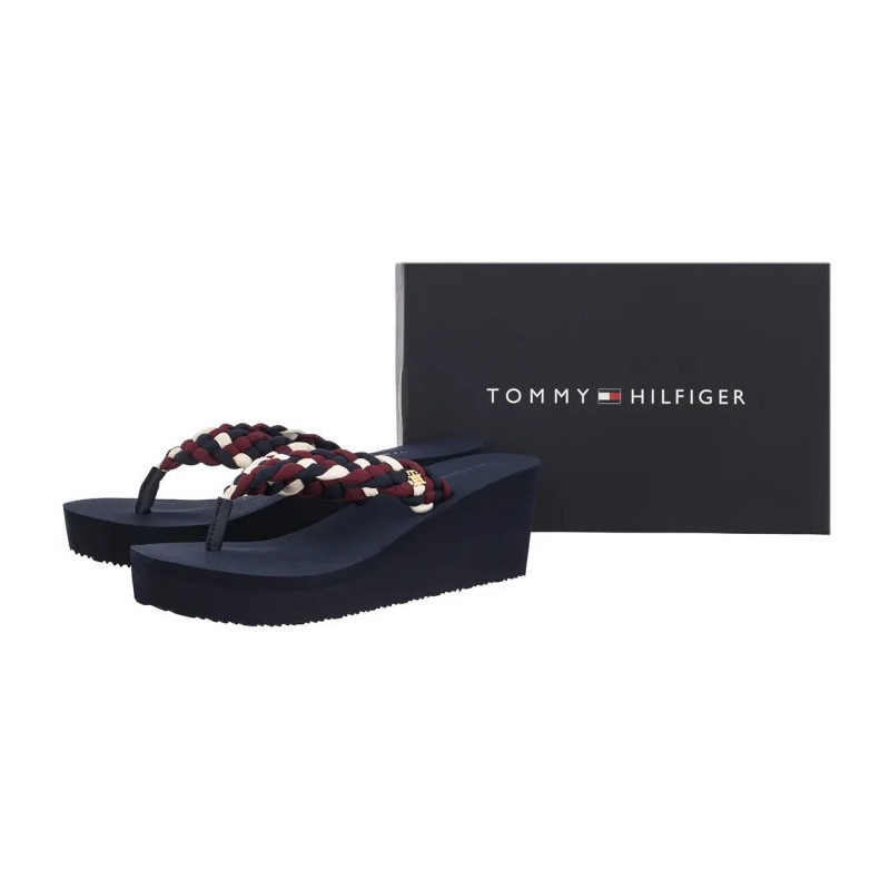 Tommy Hilfiger TH Wedge Braided Summer Sandal Rwb FW0FW09198 0GY (TH1441-a) batai