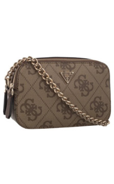 Guess Noelle II Crossbody Camera HWSO96 72140 Latte Logo/Brown (GU857-a) handbag
