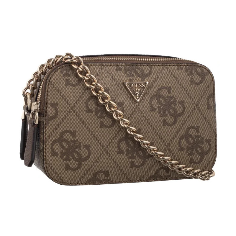 Guess Noelle II Crossbody Camera HWSO96 72140 Latte Logo/Brown (GU857-a) rokassoma