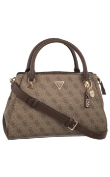 Guess Noelle II Luxury Satchel HWBG96 72070 Latte Logo/Brown (GU794-b) handbag