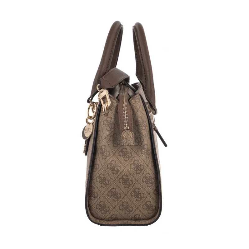 Guess Noelle II Luxury Satchel HWBG96 72070 Latte Logo/Brown (GU794-b) rokassoma